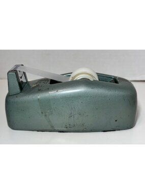 VTG 1950s Scotch Tape Desk Dispenser Gun Metal Gray Industrial